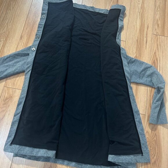 Lululemon Savasana Wrap Jacket Size 10 Grey Long Lounge Yoga Athleisure - Picture 5 of 5